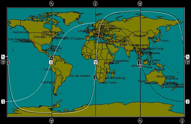 NOV 4, 2008 Saturn-Uranus Opposition Astro-Locality Map