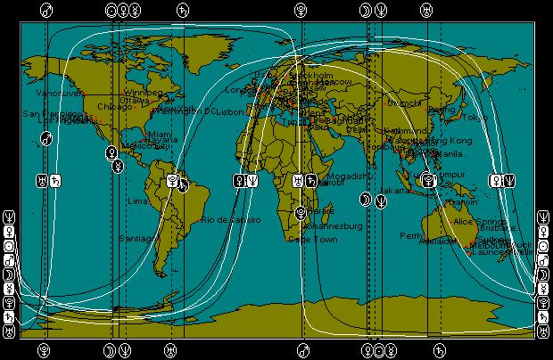 August 13, 2011 Full Moon Astro-Map
