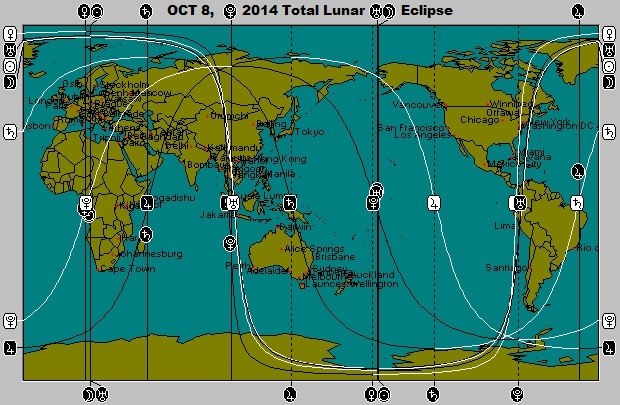 OCT 8, 2014 Full Moon (Total Lunar Eclipse) Astro-Locality Map
