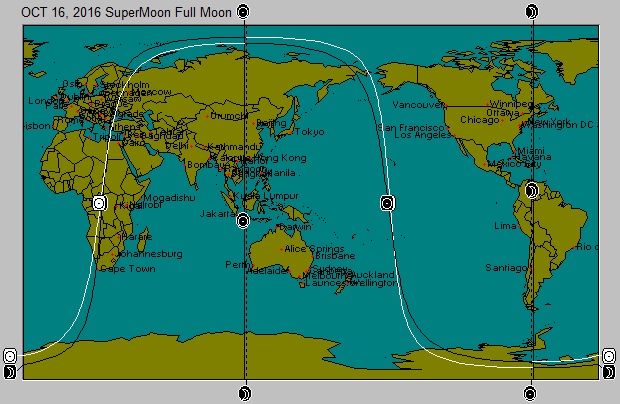 October 16 SuperMoon Full Moon