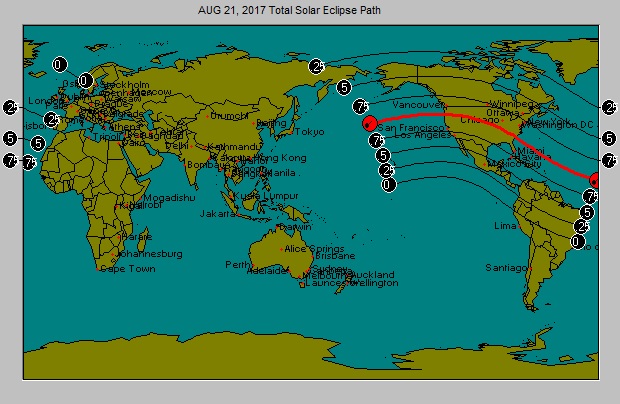 aUGUST 21 Solar Eclipse Path