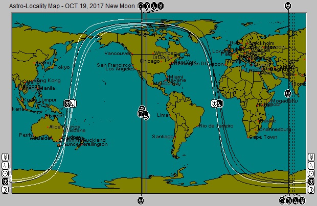 OCT 19, 2017 new Moon Astro-Locality Map