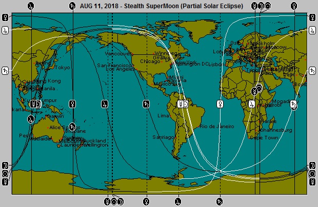 AUG 11, 2018  Stealth SuperMoon Partial Solar Eclipse Astro-Locality Map