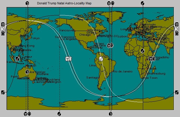 Donald Trump Astro-Locality Map